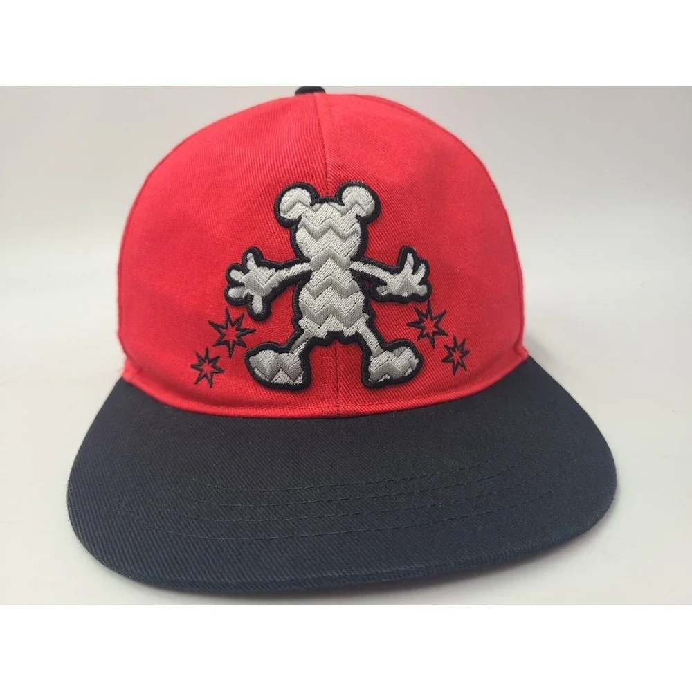 Disney Parks Mickey Mouse Magic Logo Snapback Hat Cap Cotton Men Women Red Black